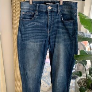 Express skinny mid rise jeans stretch